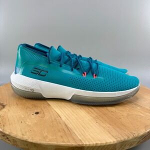 Under Armour SC 3Zero III Mens Size 14 Basketball Shoes Teal Rush Sneakers Curry